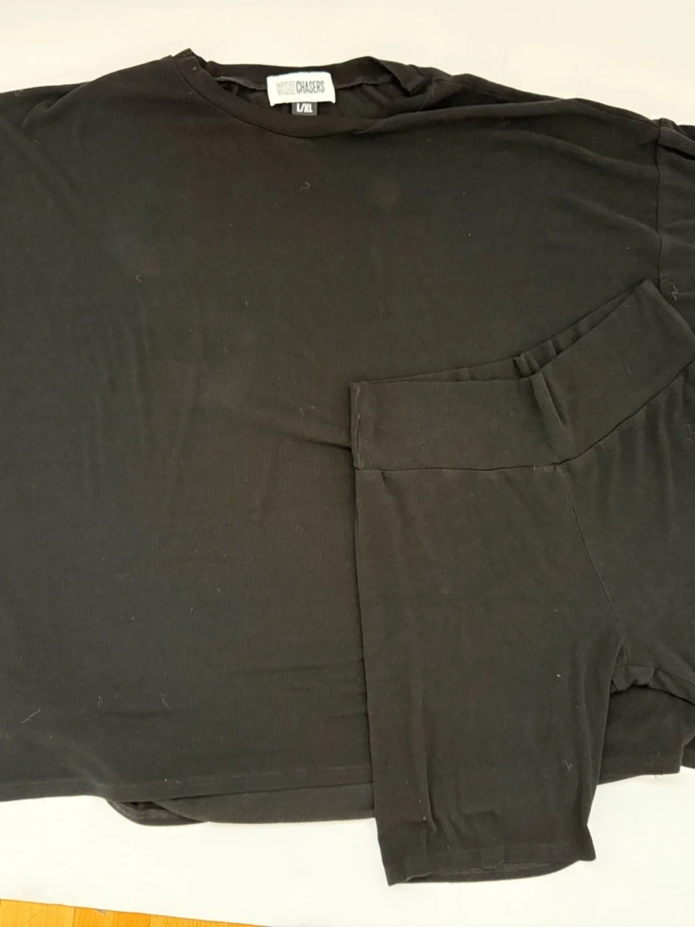 Chaser Oversized Ribbed Set - Black - Picture 6 of 9